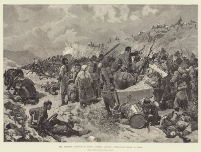 La campagne autrichienne en Bosnie, la marche rétrograde du général Szapary vers Doboj - Richard Caton Woodville junior